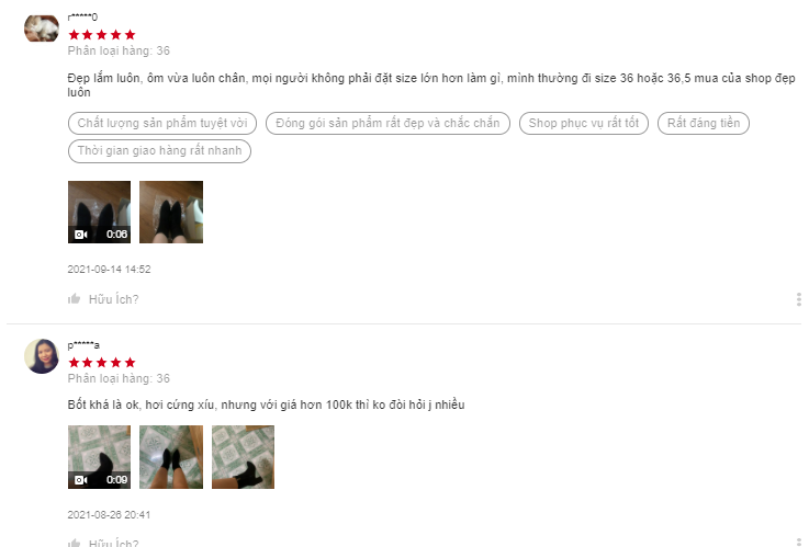 các shop bán boot đẹp trên shopee