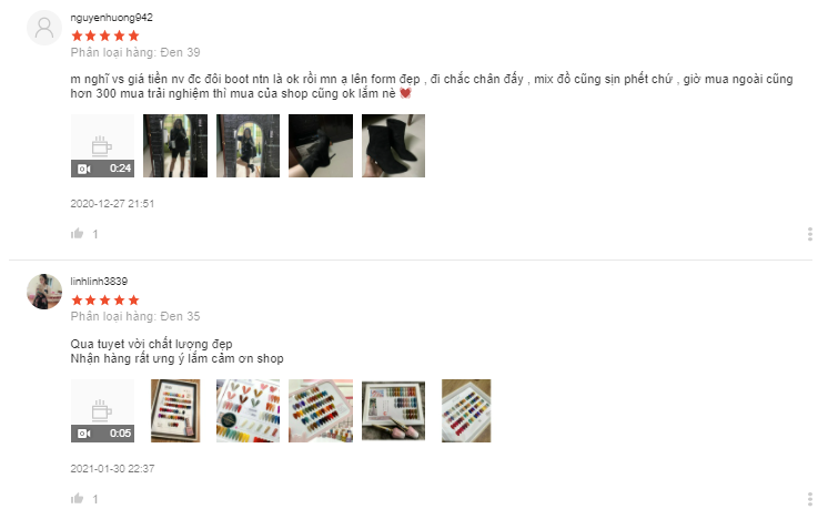 shop bán boot nữ đẹp trên shopee