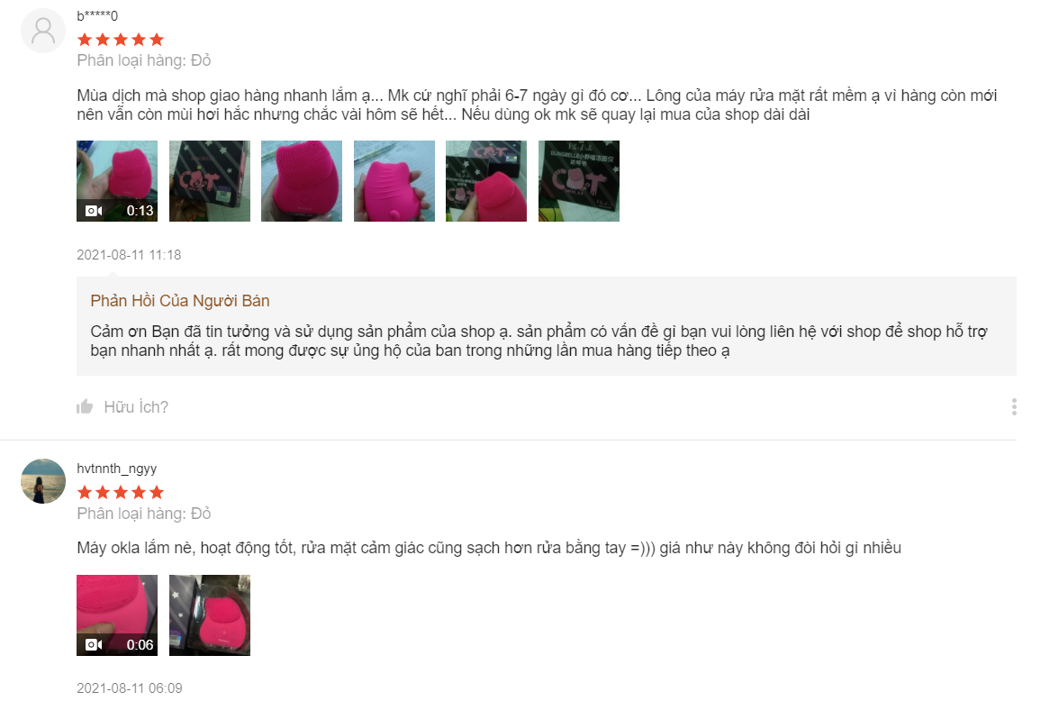 review máy rửa mặt blingbelle