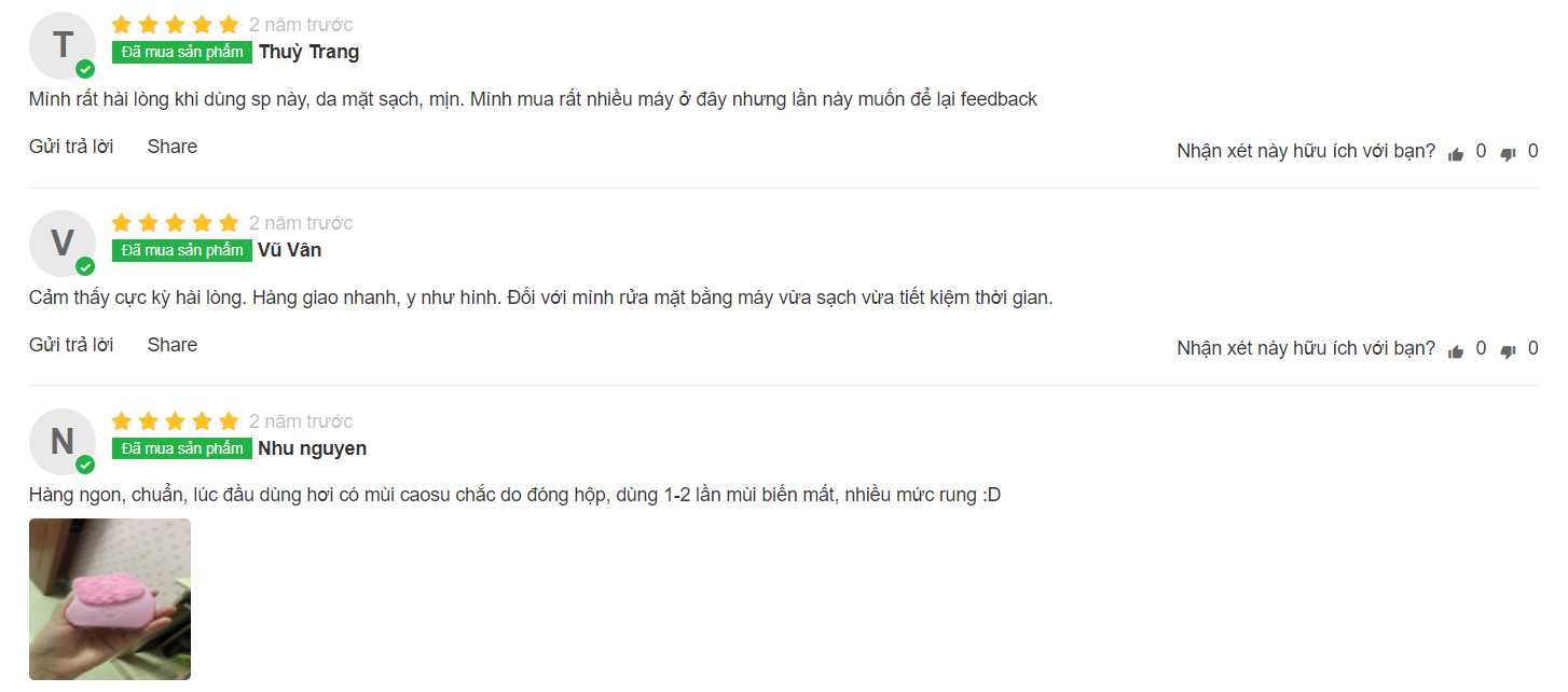 review máy rửa mặt blingbelle