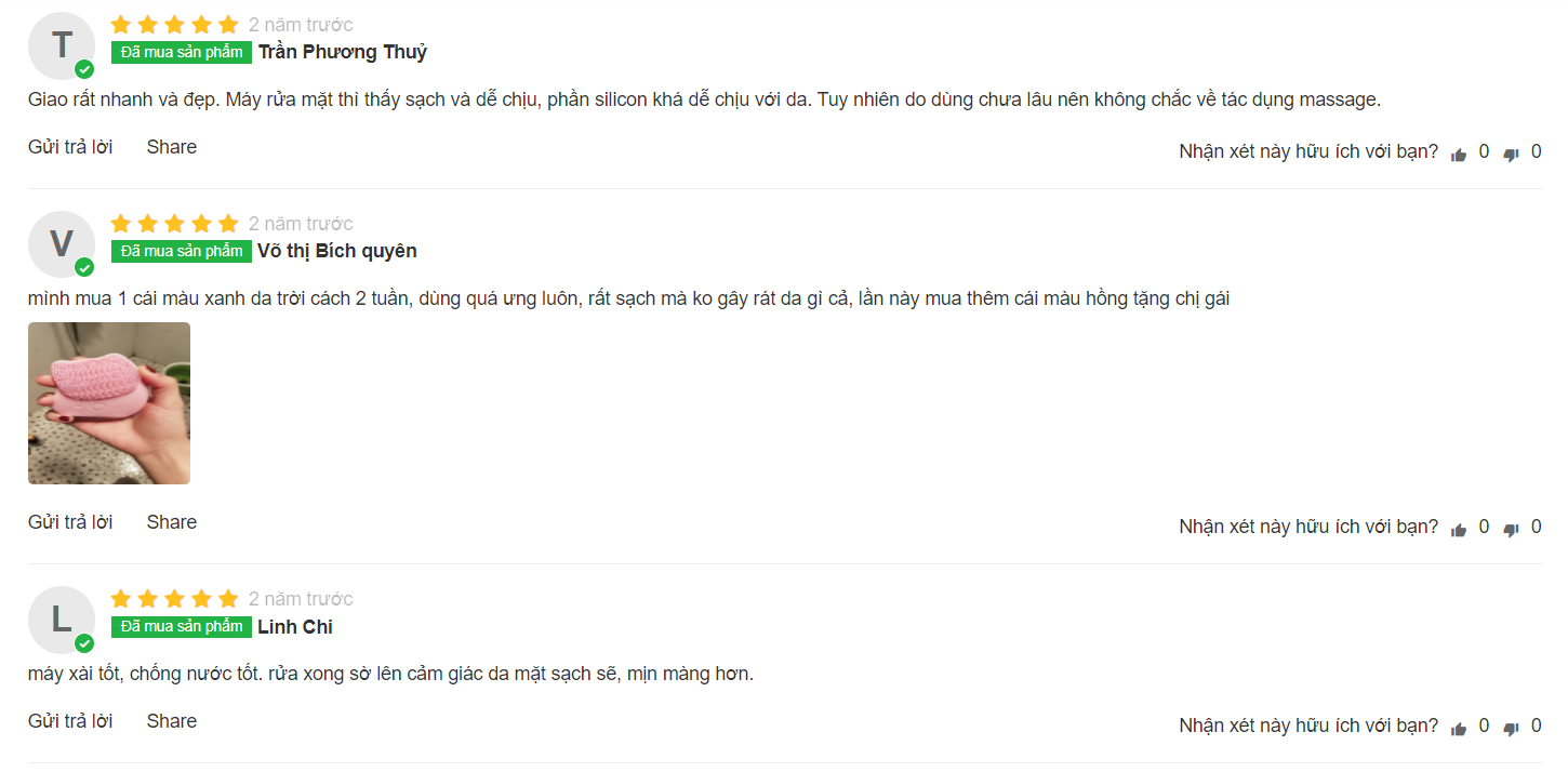 review máy rửa mặt blingbelle