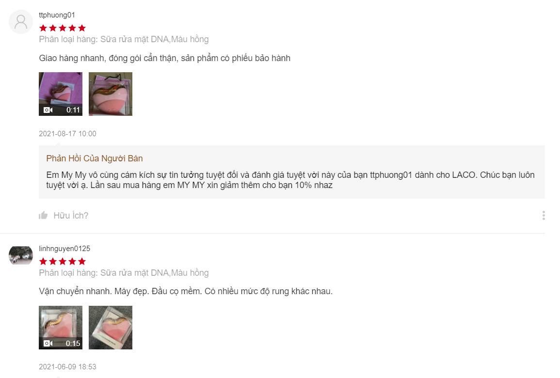 máy rửa mặt laco lừa đảo