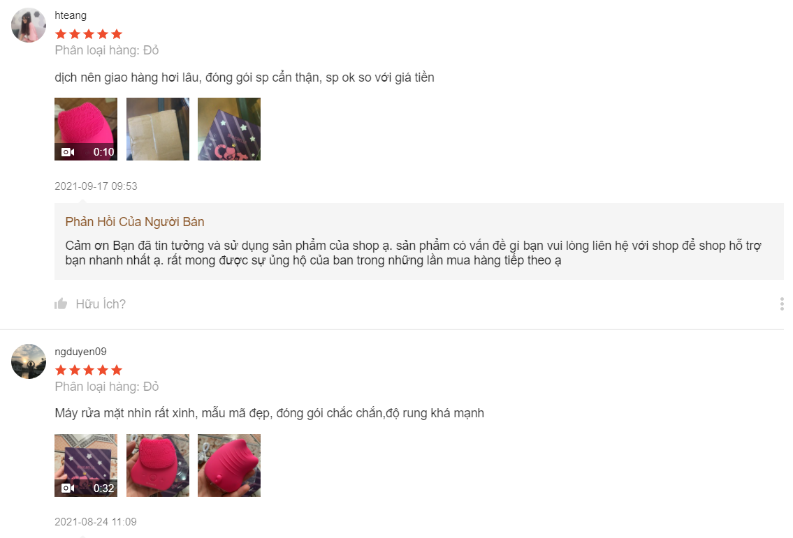 review máy rửa mặt blingbelle