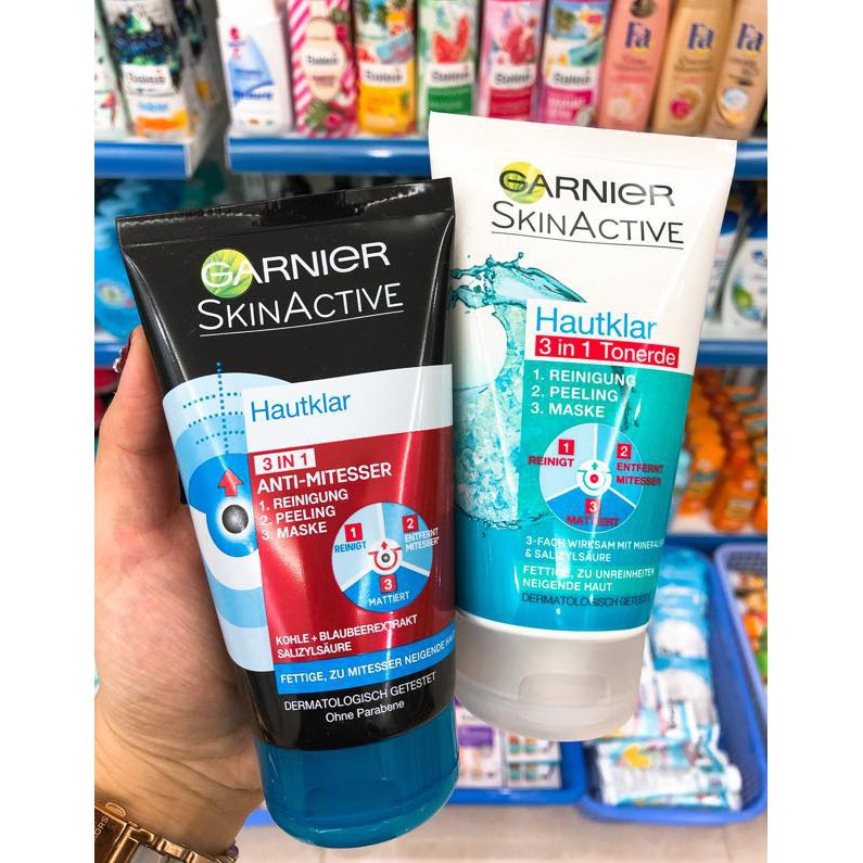 2 dòng sữa rửa mặt Garnier SkinActive 3in1
