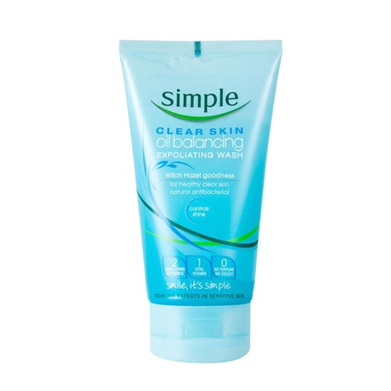 Sữa rửa mặt Simple Clear Oil Balancing Exfoliating Wash