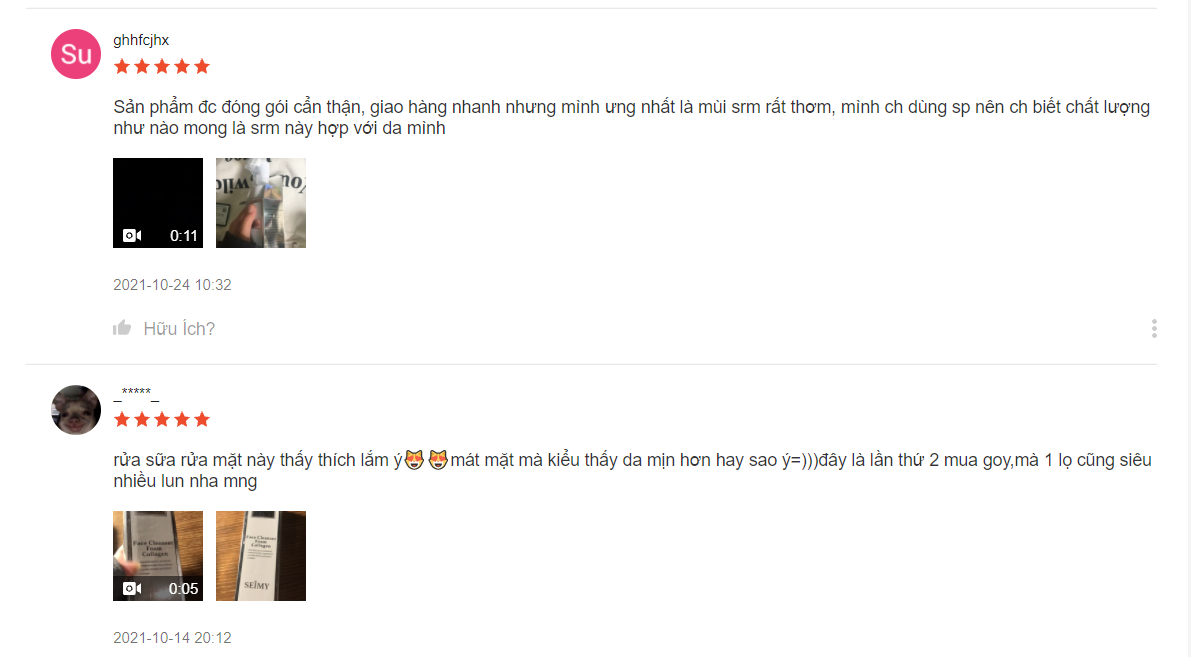 sữa rửa mặt seimy