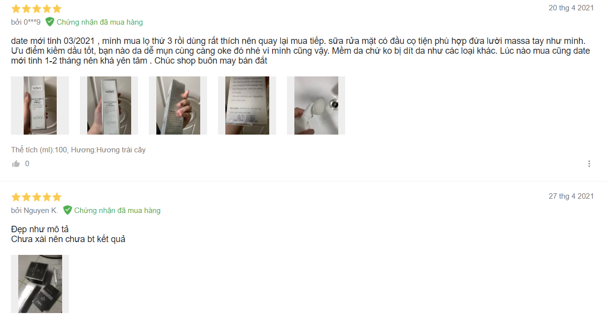 sữa rửa mặt seimy