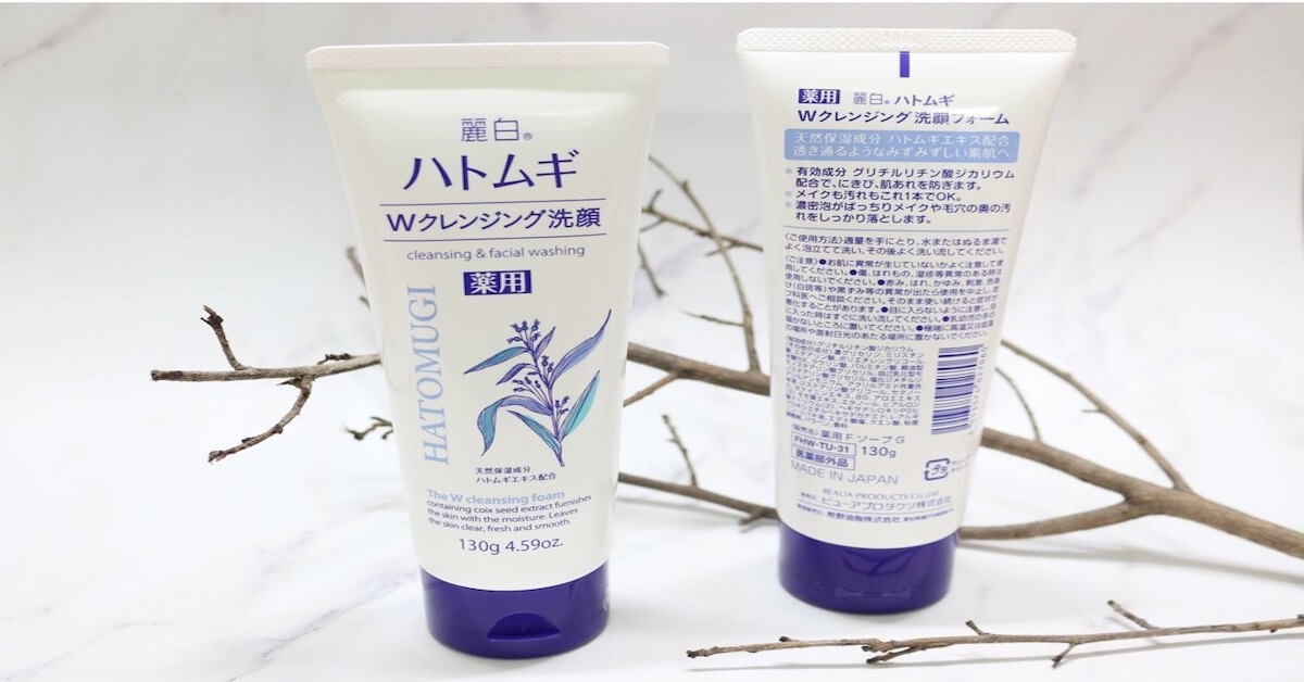 review sữa rửa mặt hatomugi