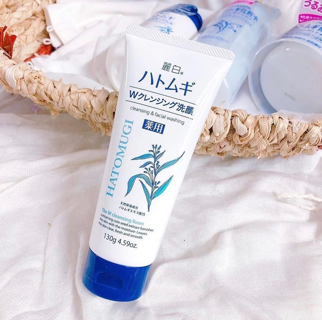 review sữa rửa mặt hatomugi
