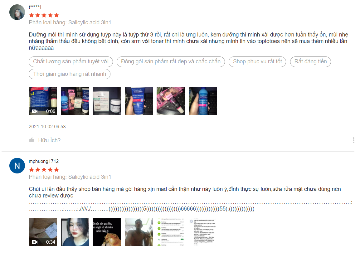 review sữa rửa mặt compliment