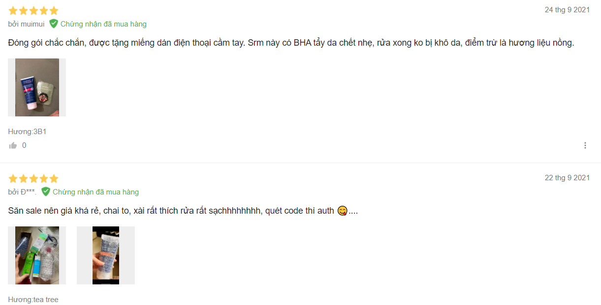 review sữa rửa mặt compliment