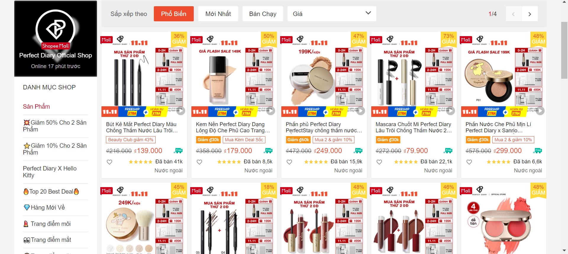 review sữa rửa mặt perfect diary