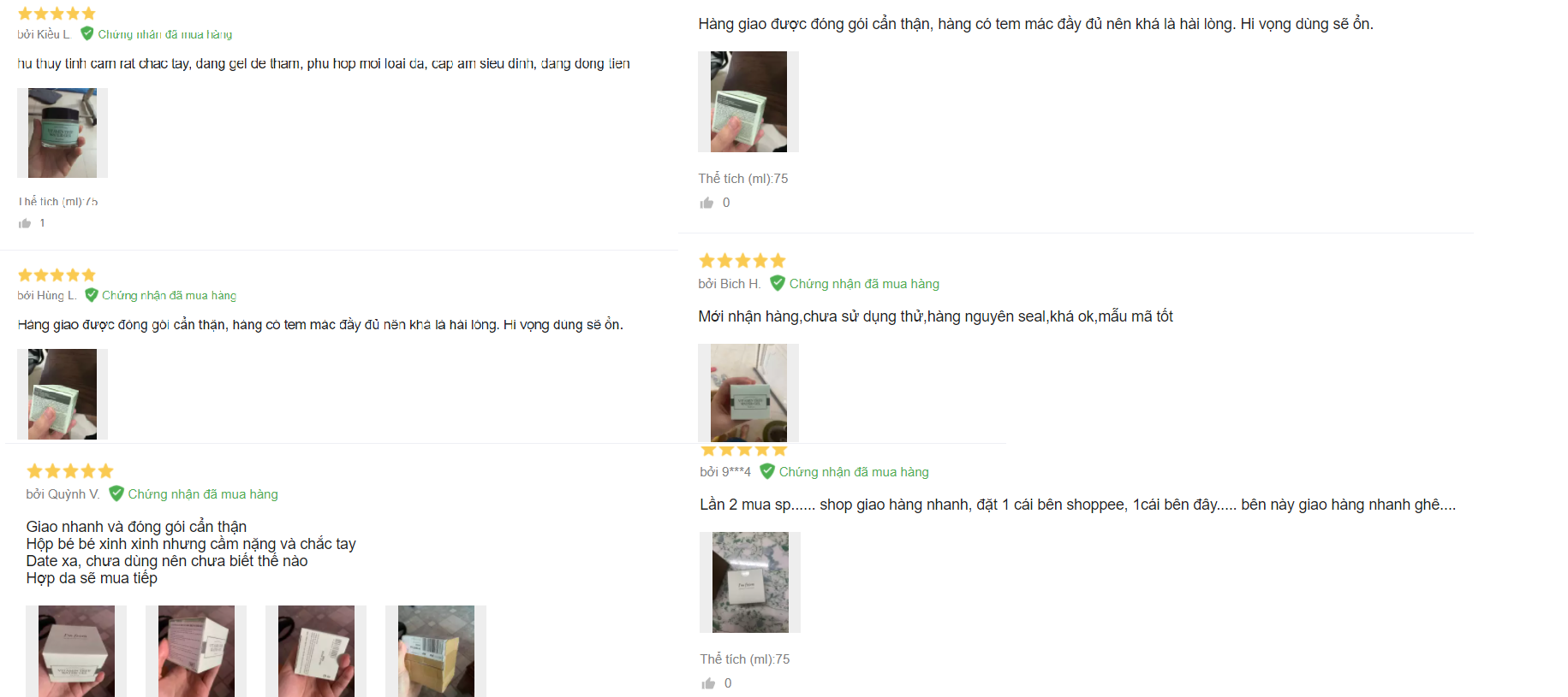 Đánh giá kem dưỡng Vitamin Tree từ người dùng trên Lazada