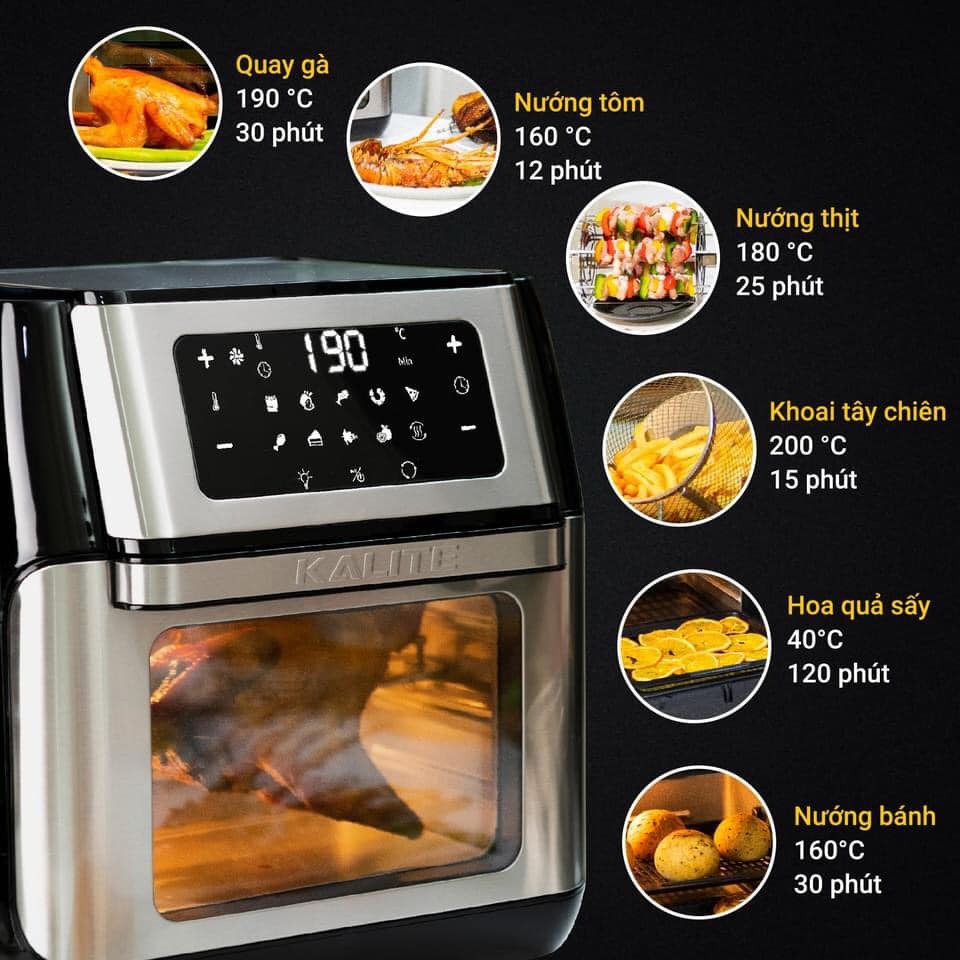 review nồi chiên không dầu Kalite Q10