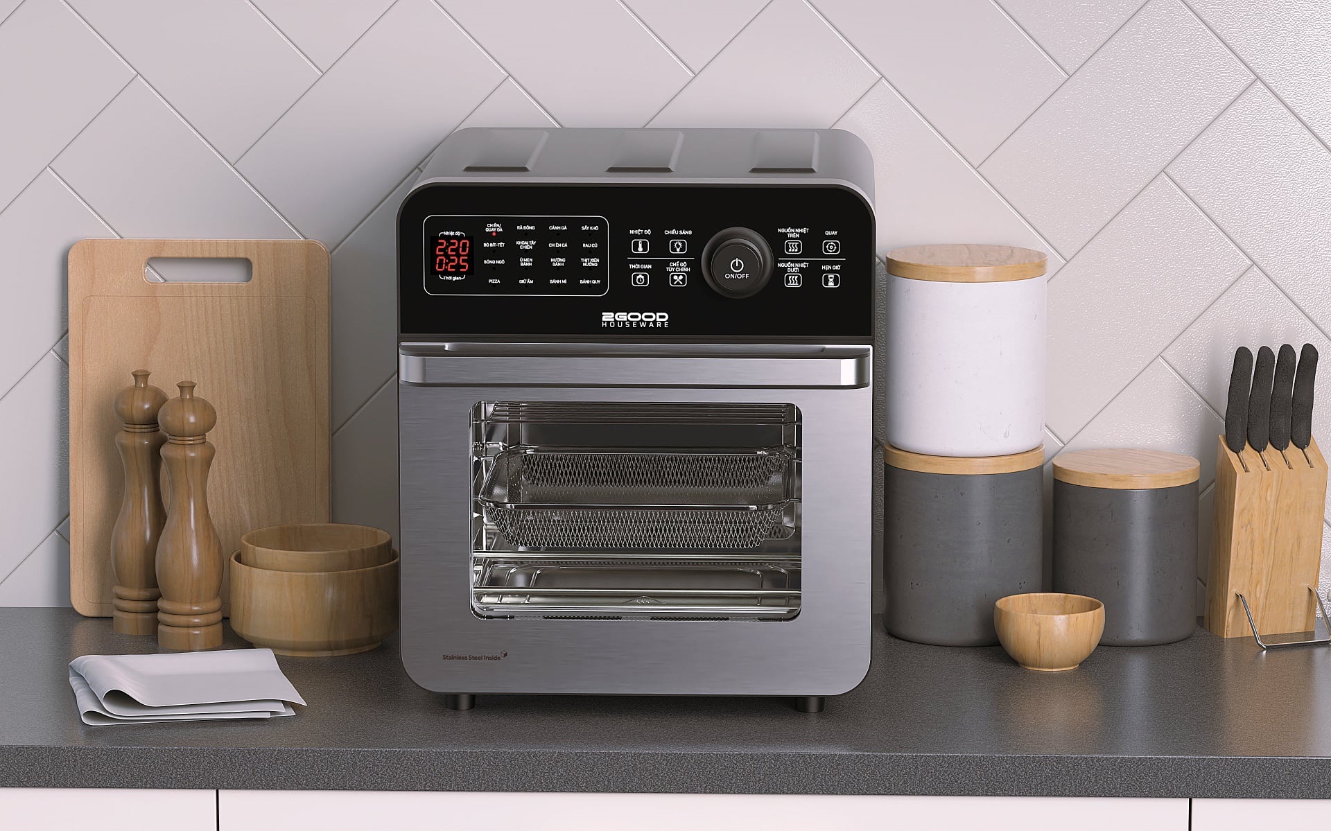 nồi chiên không dầu 2good s20