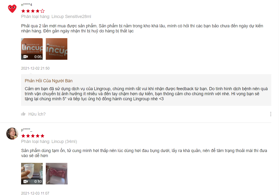 cốc nguyệt san lincup chính hãng