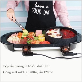bếp nướng lẩu 2 ngăn đa năng