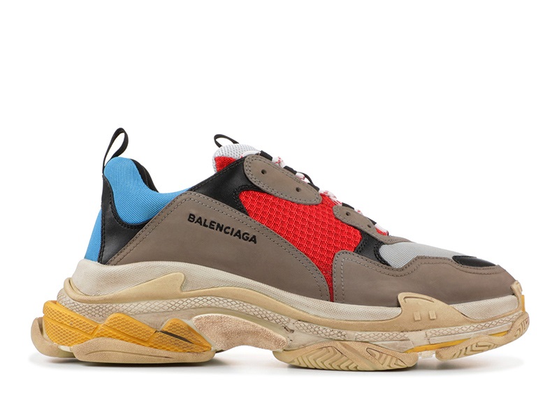 Giày Balenciaga Triple S Grey Red Blue