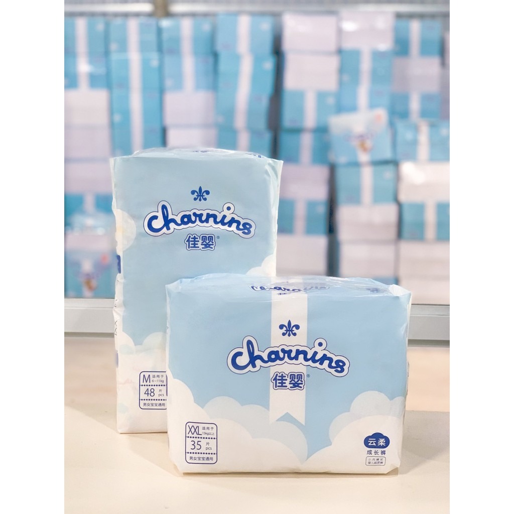 review bỉm nội địa Trung Charnins