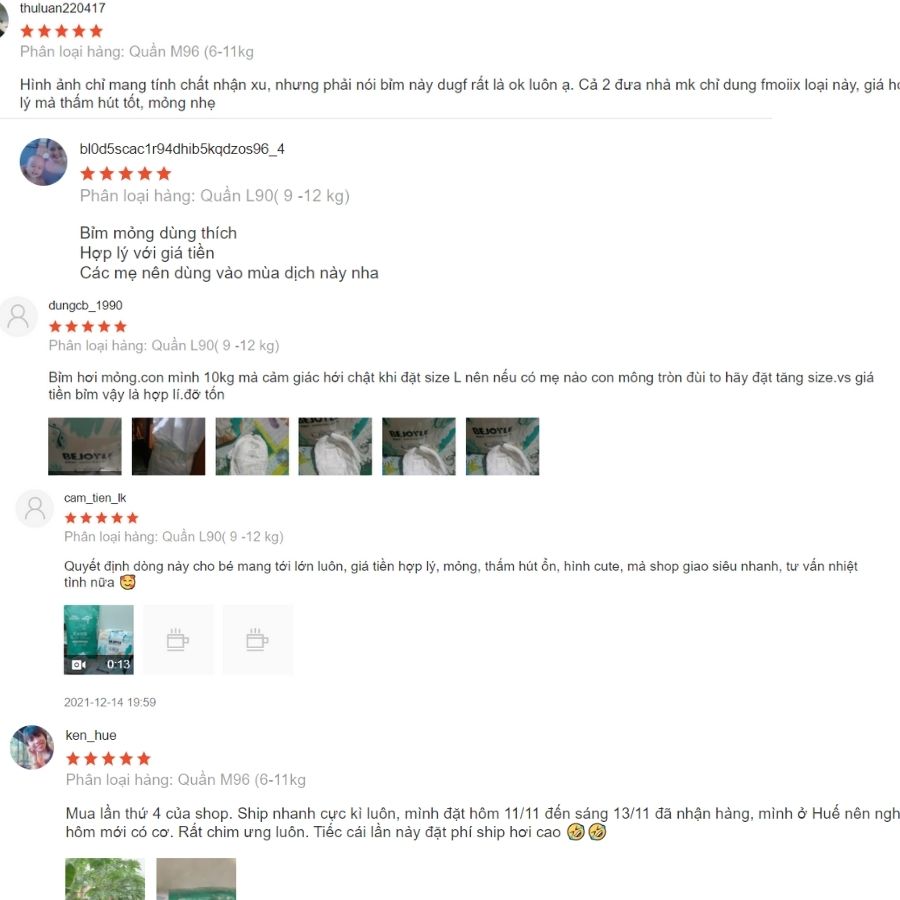 Review bỉm nội địa Trung Bejoyie