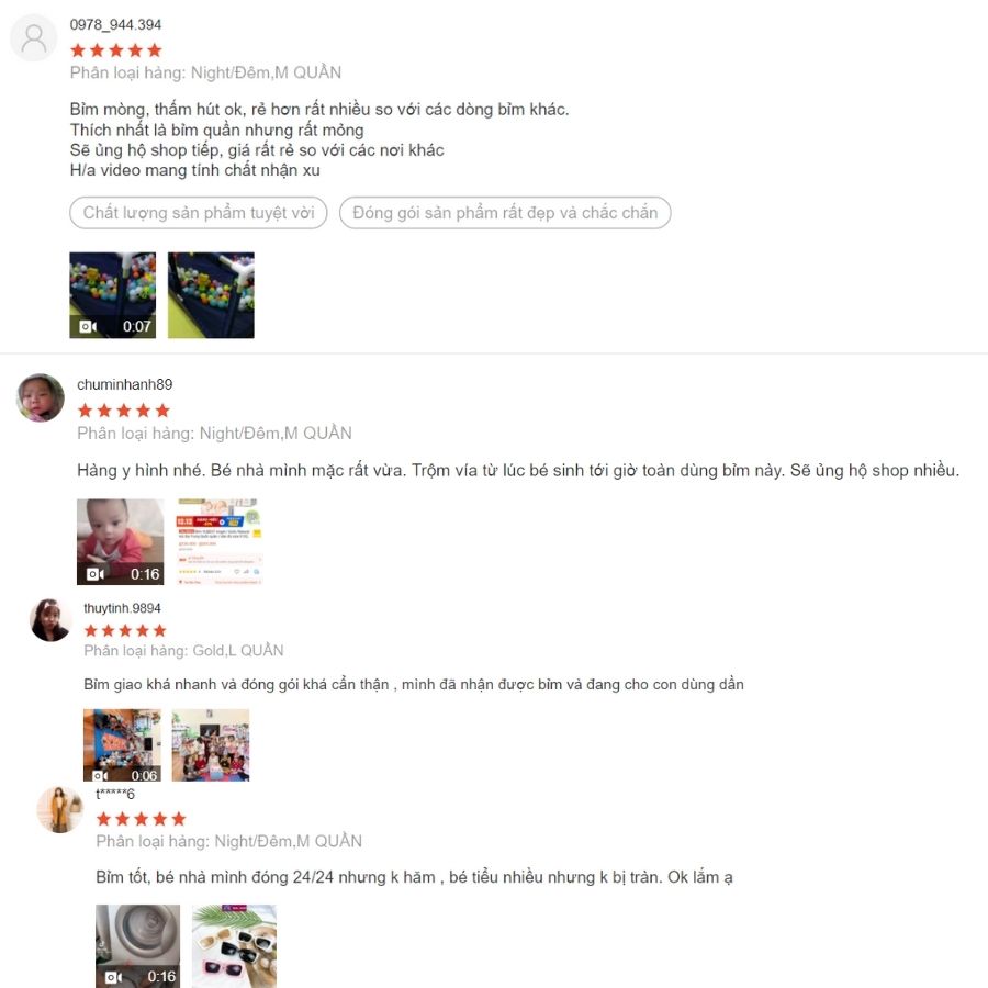 review bỉm nội địa Trung Yubest