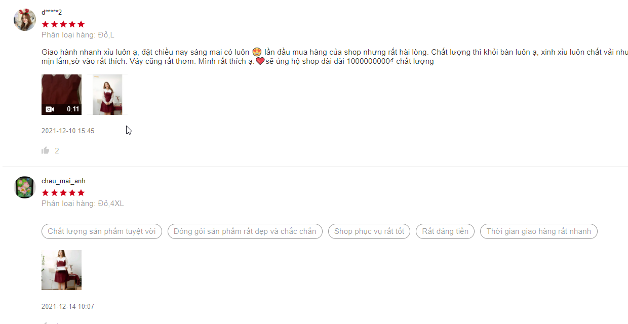 shop bán đồ big size trên Shopee