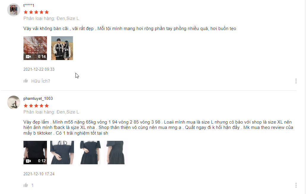 shop bán đồ big size trên Shopee