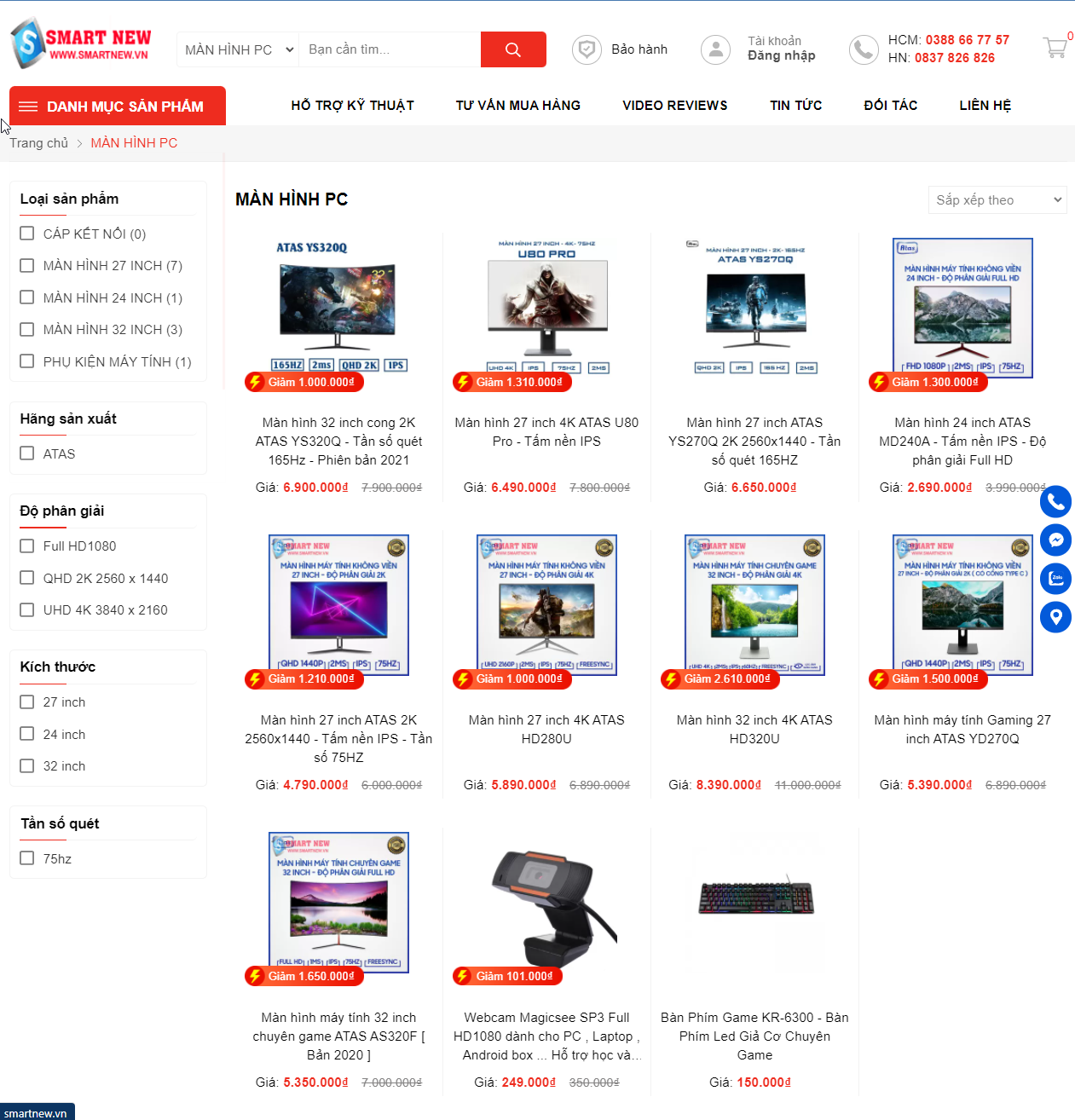 màn hình dưới 2 triệu