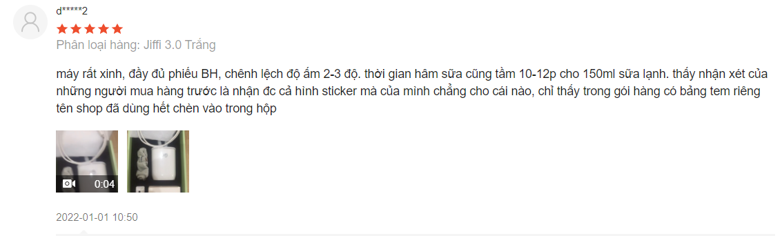 máy hâm sữa jiffi