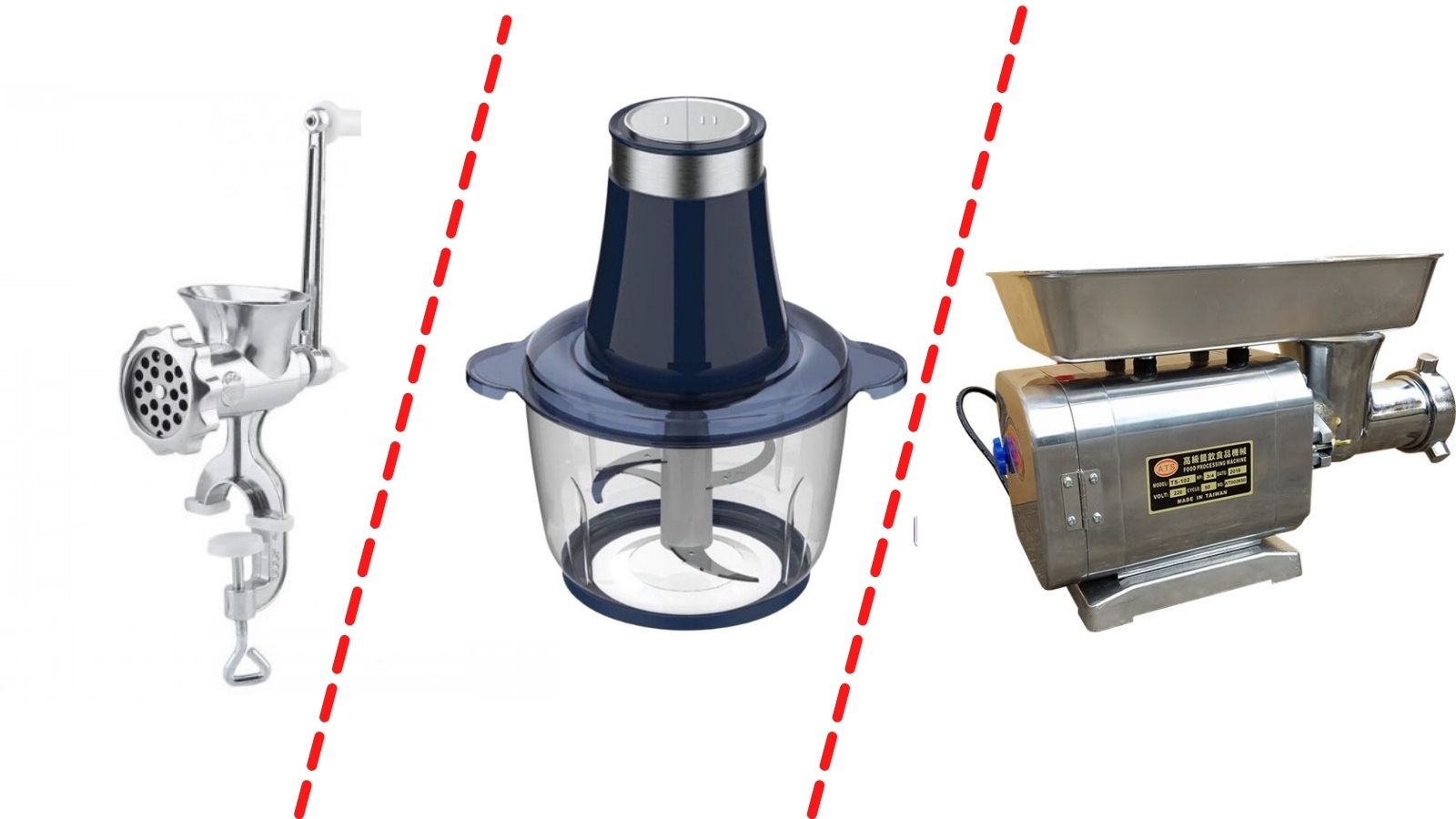 Ba loại máy xay thịt phổ biến nhất hiện nay