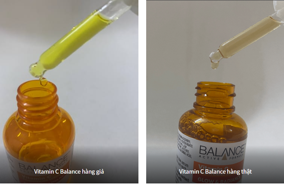 So sánh kết cấu serum thật và giả