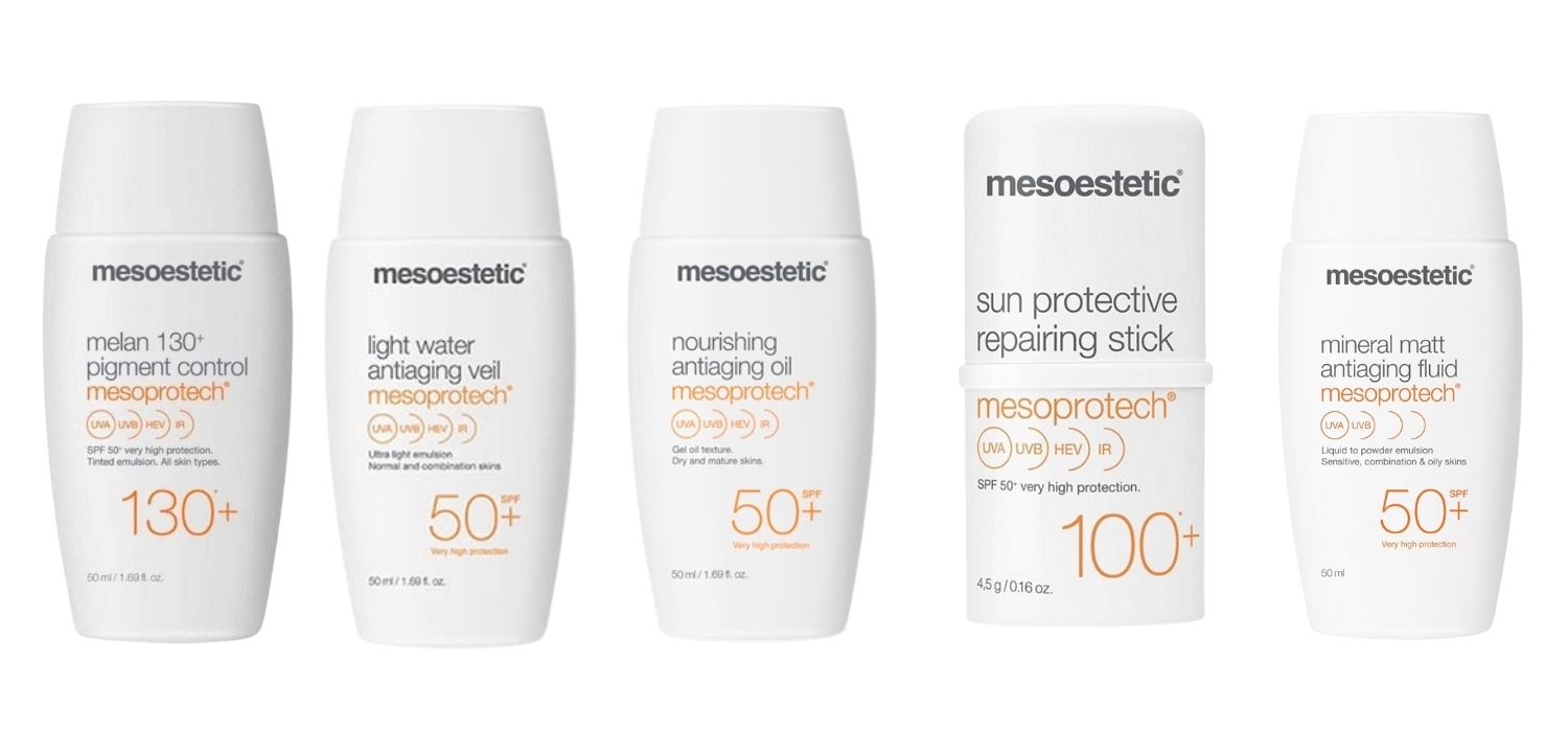 5 dòng kem chống nắng của Mesoestetic phổ biến nhất