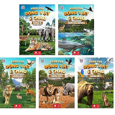 Trọn Bộ Khám Phá Động Vật 5 Châu (1 bộ 5 quyển)