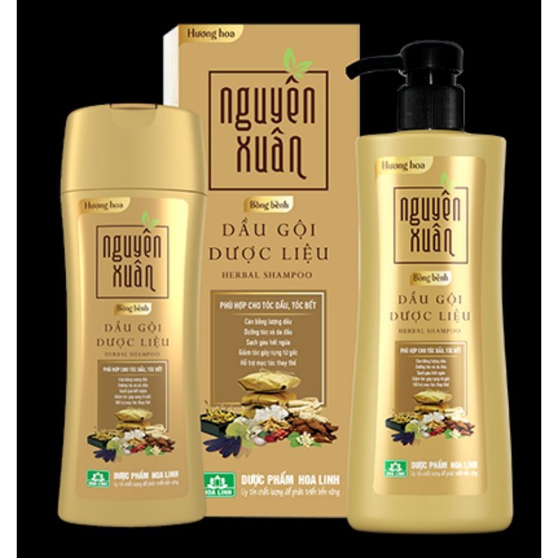 Dầu gội dược liệu Nguyên Xuân màu vàng