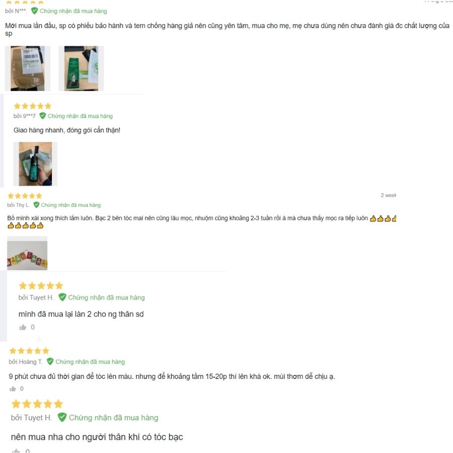 Đánh giá của người sử dụng dầu gội trên Lazada