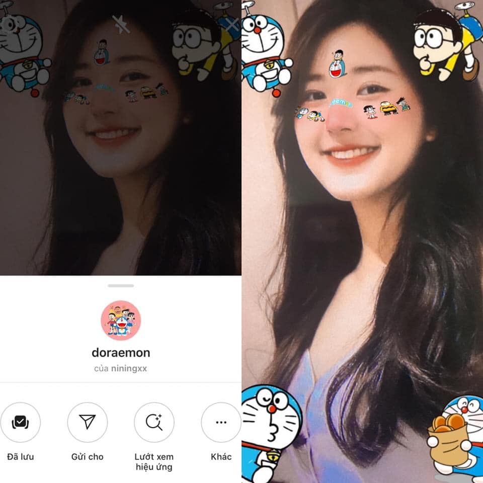 Filter Doraemon dễ thương