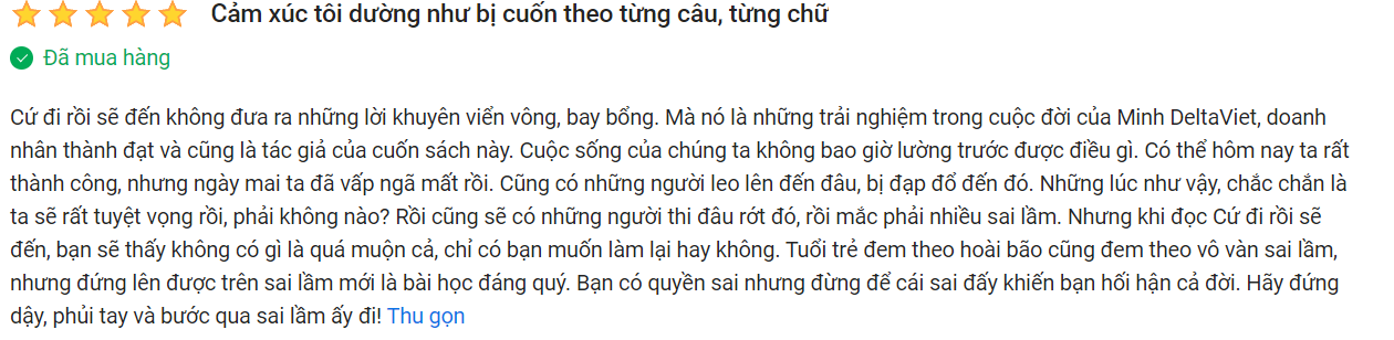 sách Cứ đi rồi sẽ đến