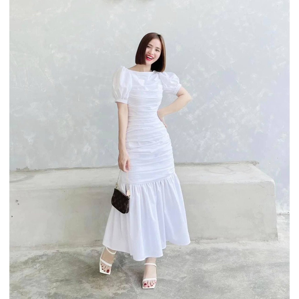 Đầm dự tiệc cưới xếp ly TN1370