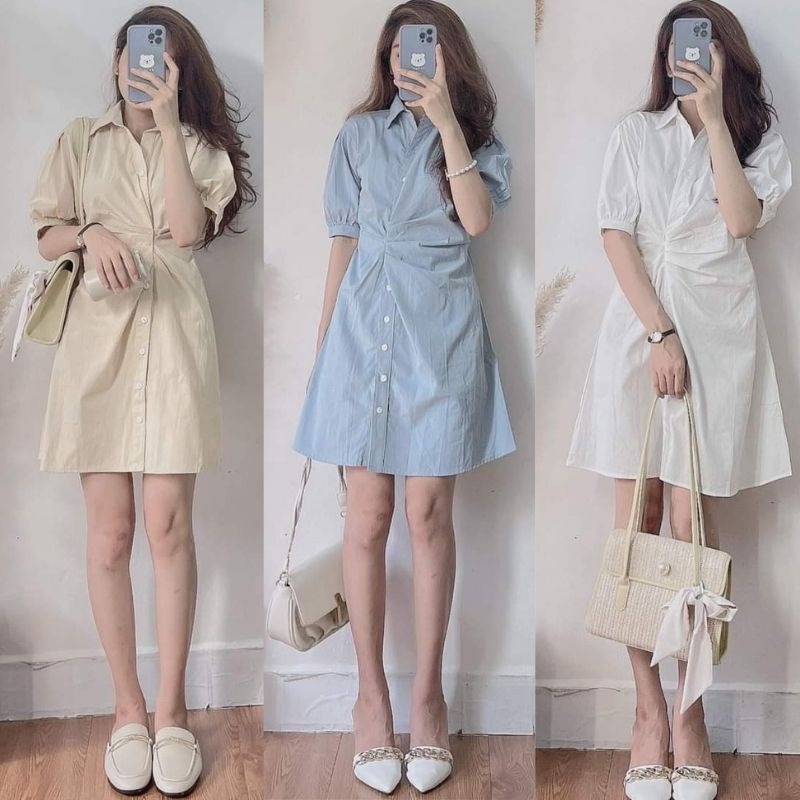 Đầm tiệc thắt eo Hàn Quốc