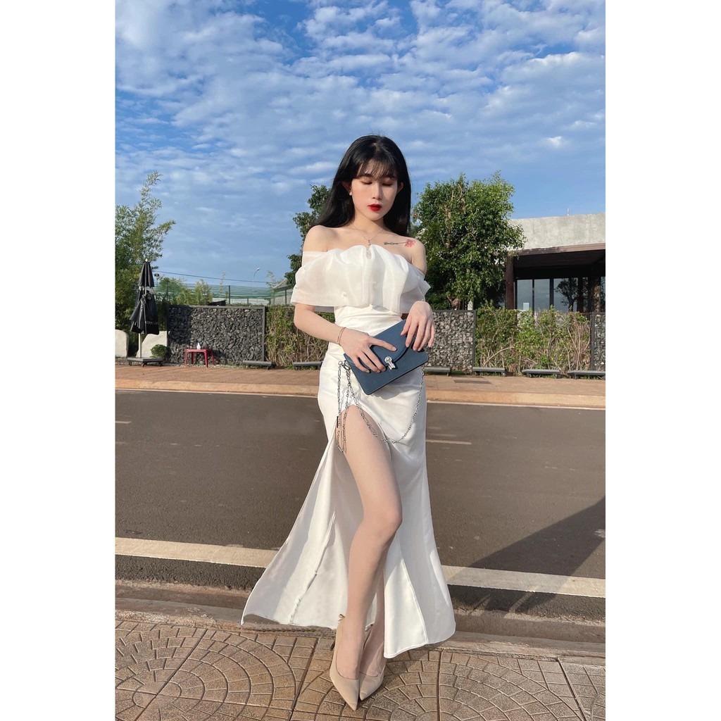 Đầm dự tiệc sang trọng xẻ tà