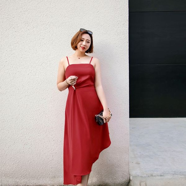 Đầm dự tiệc  cho người mập kiểu dáng 2 dây