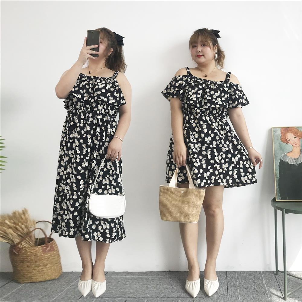 Váy đi biển cho người béo trễ vai