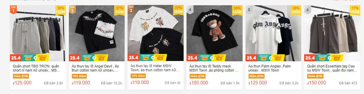 Shop đồ nam thành phố HCM