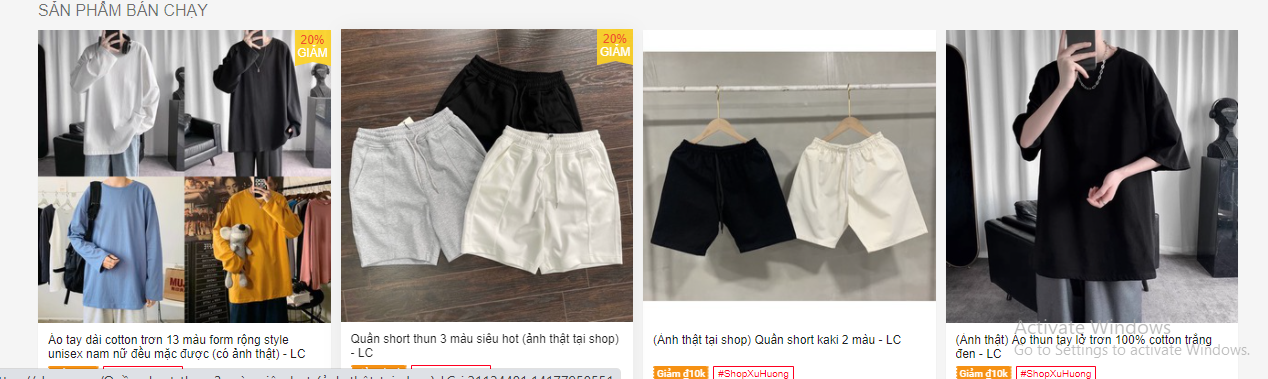 Shop đồ nam thành phố HCM