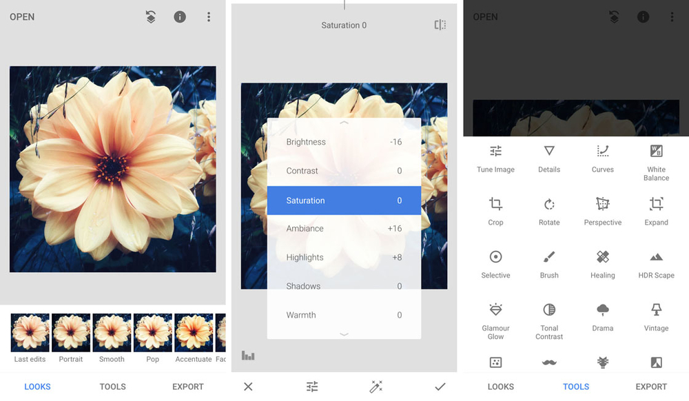 Ứng dụng chỉnh ảnh đẹp SnapSeed