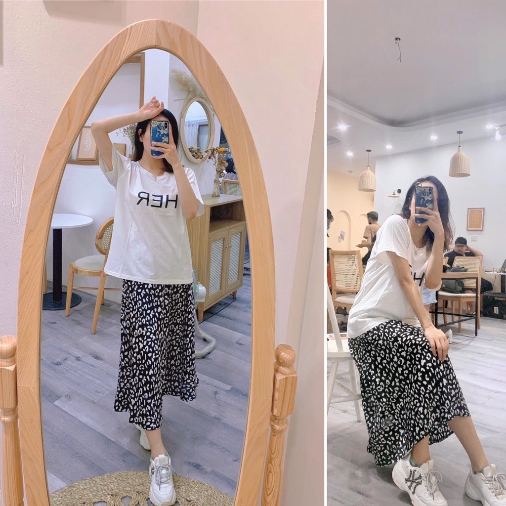 Chân váy hoa dáng dài phong cách Hàn Quốc