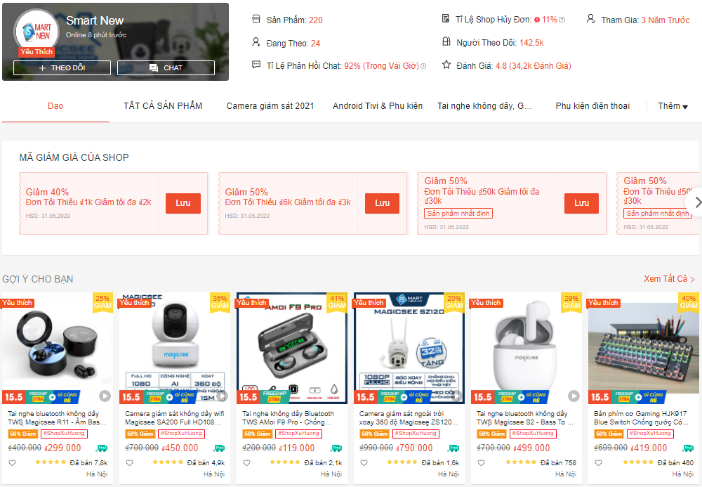 Smart New - Đơn vị bán camera giá rẻ