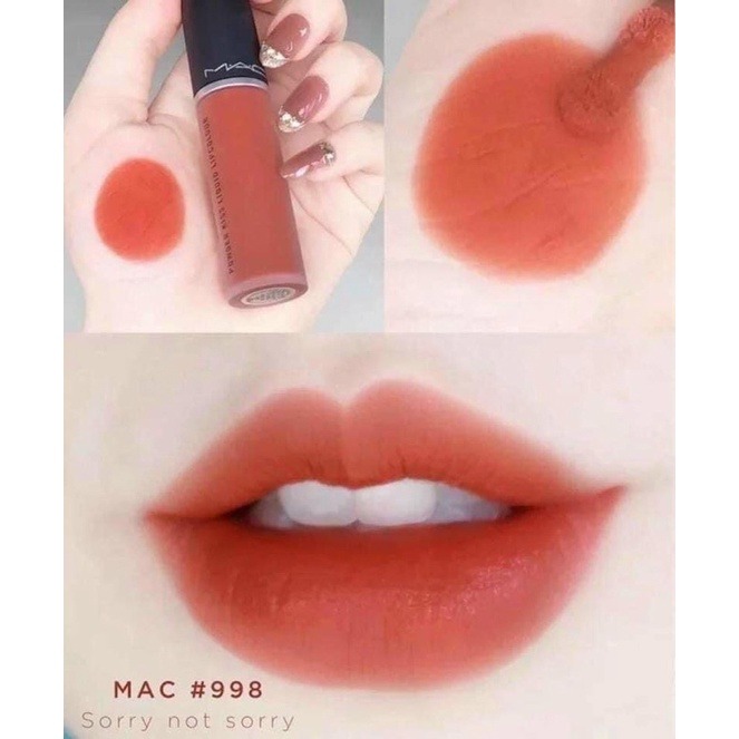 Son Mac powder kiss liquid màu 998