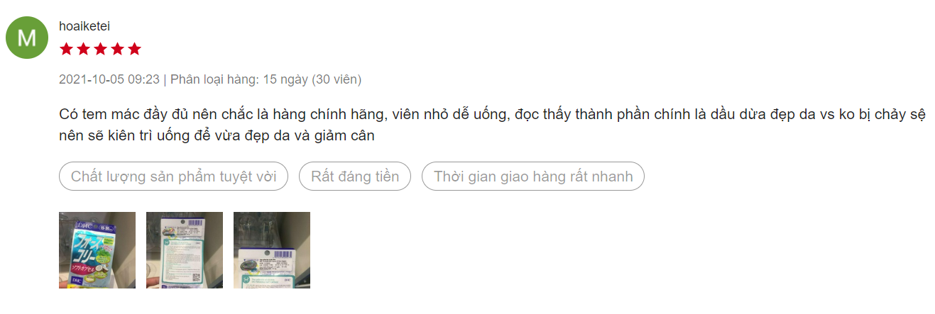 Viên uống giảm cân dhc