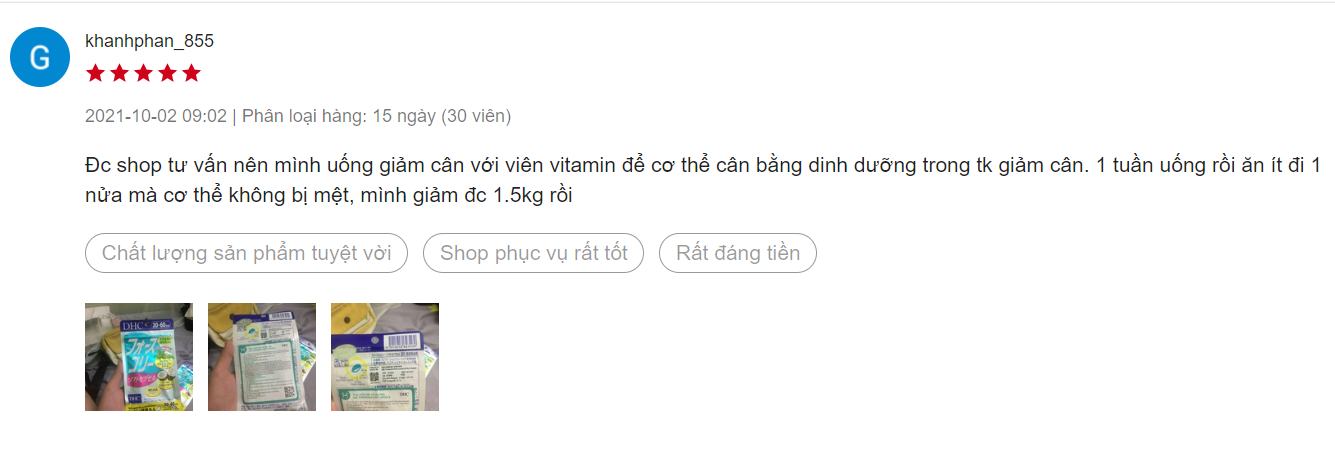 Viên uống giảm cân dhc